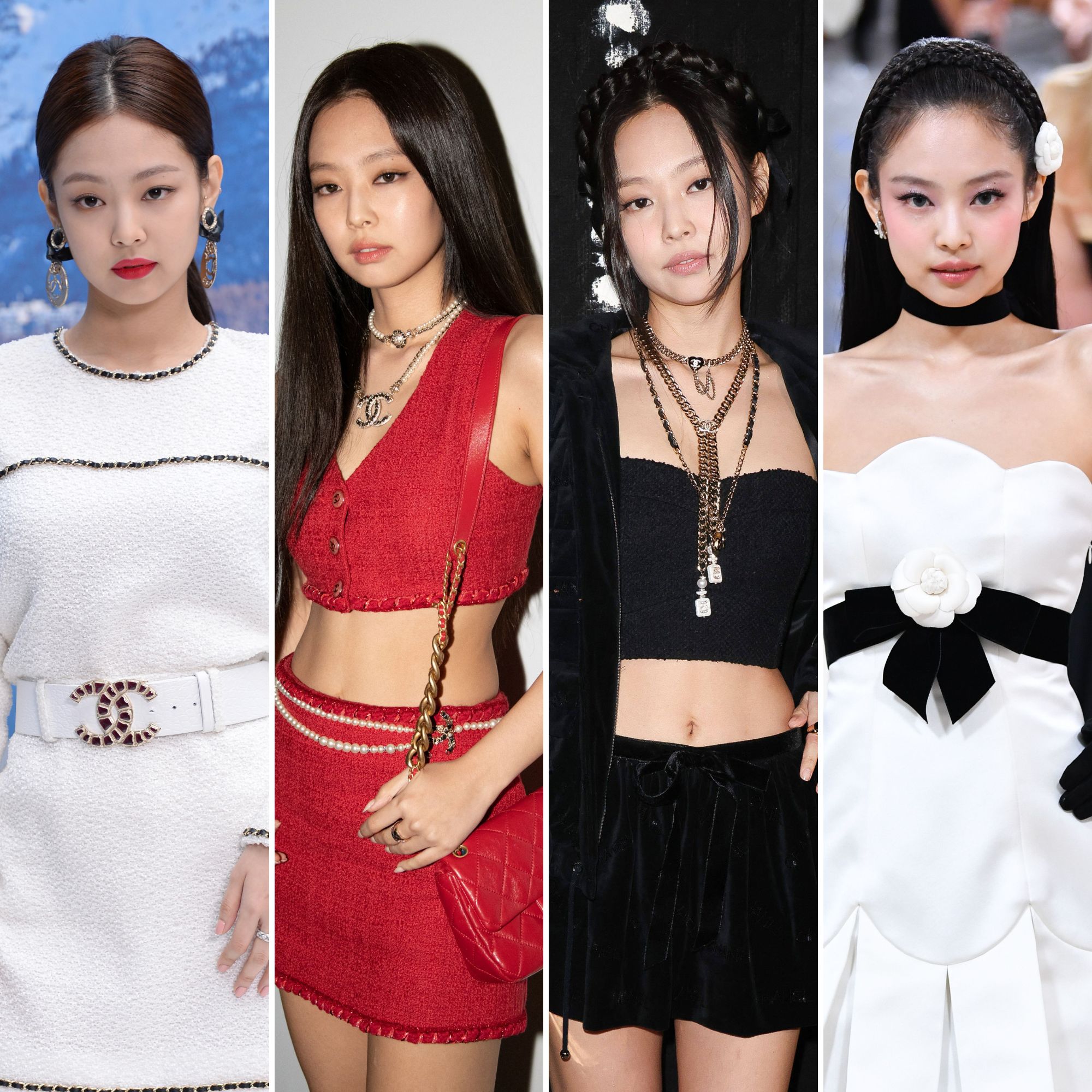 12 of Blackpinks Jennies bestever Chanel fashion looks the houses rep  wears vintage tees with Lisa and Jisoo and headtotoe tweed and rocked a  crochet dress also sported by LilyRose Depp 